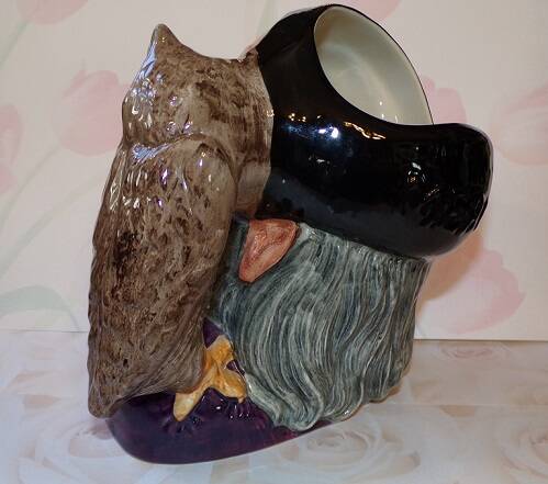 1959 Royal Doulton Merlin w/Owl Large Toby Character Mug Jug Vase