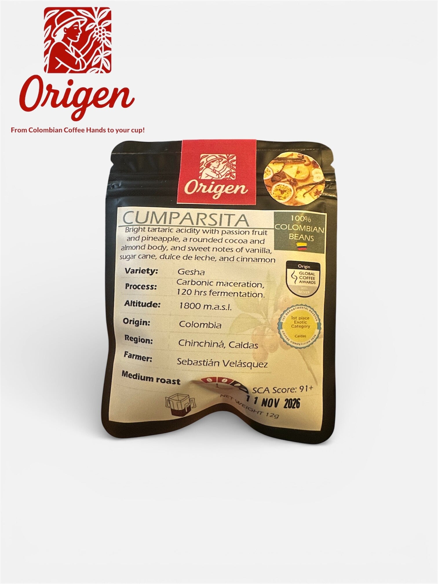 Origen Colombia - 12gr drip coffee bag