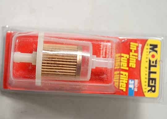 In Line Brandstof filter, 3/8", disposable, Moeller