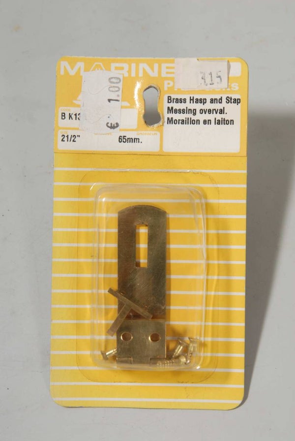 Messing Overslagsluiting, breedte 65mm, voor hangslotje