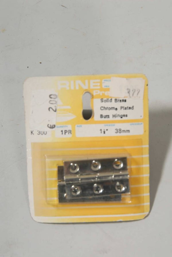Verchroomd Messing Scharnieren, 2 st, 38mm