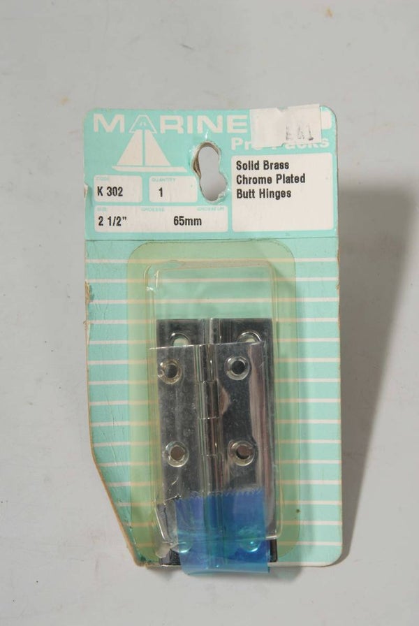 Verchroomd Messing Scharnieren, 2 st, 65mm