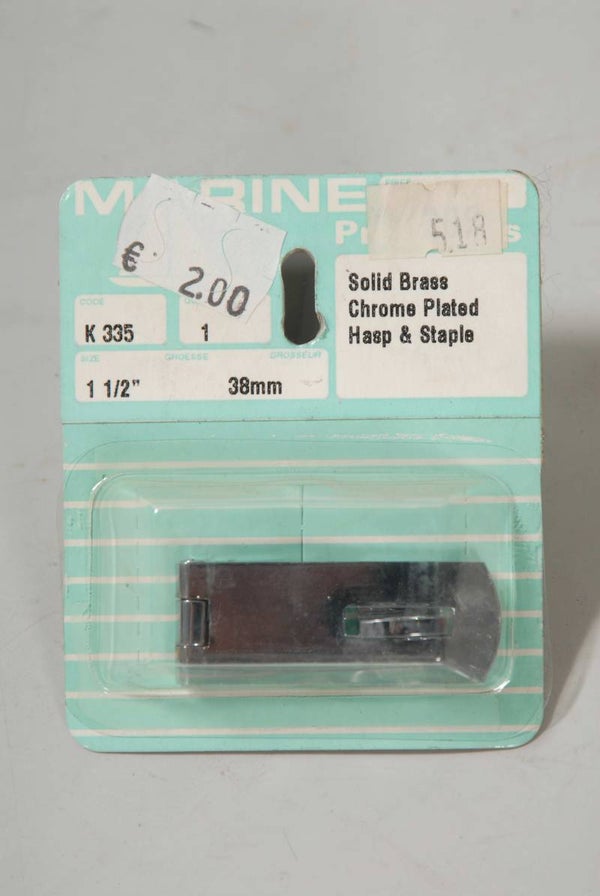 Verchroomd Messing Overslagsluiting, 38mm, voor hangslotje