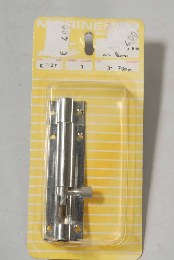 Verchroomd Messing Kast of Deurgrendel, 75mm