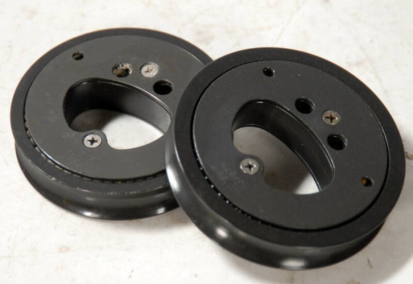 2 st gelagerde HARKEN katrolschijven