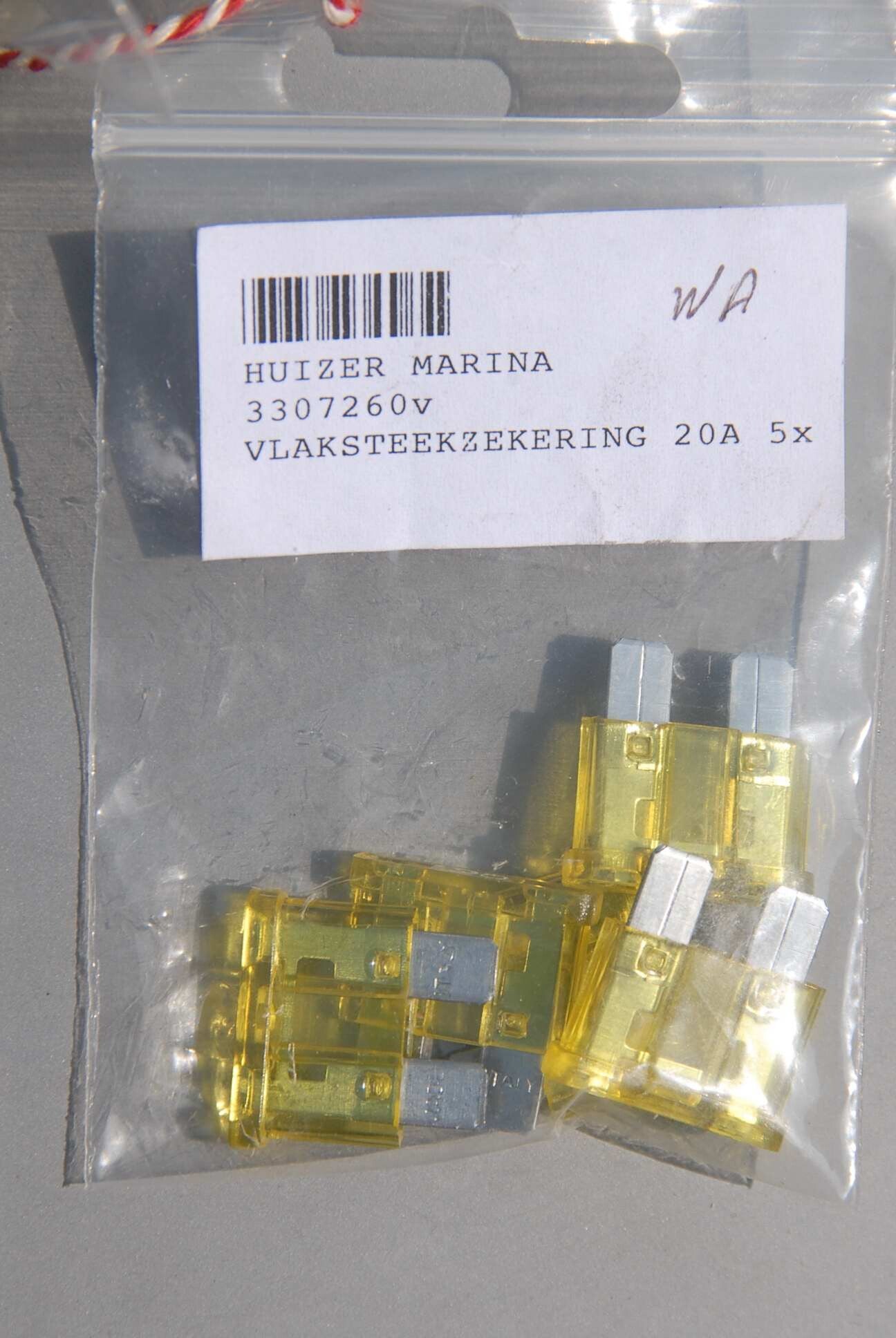5 st Vlaksteekzekeringen 20 Amp