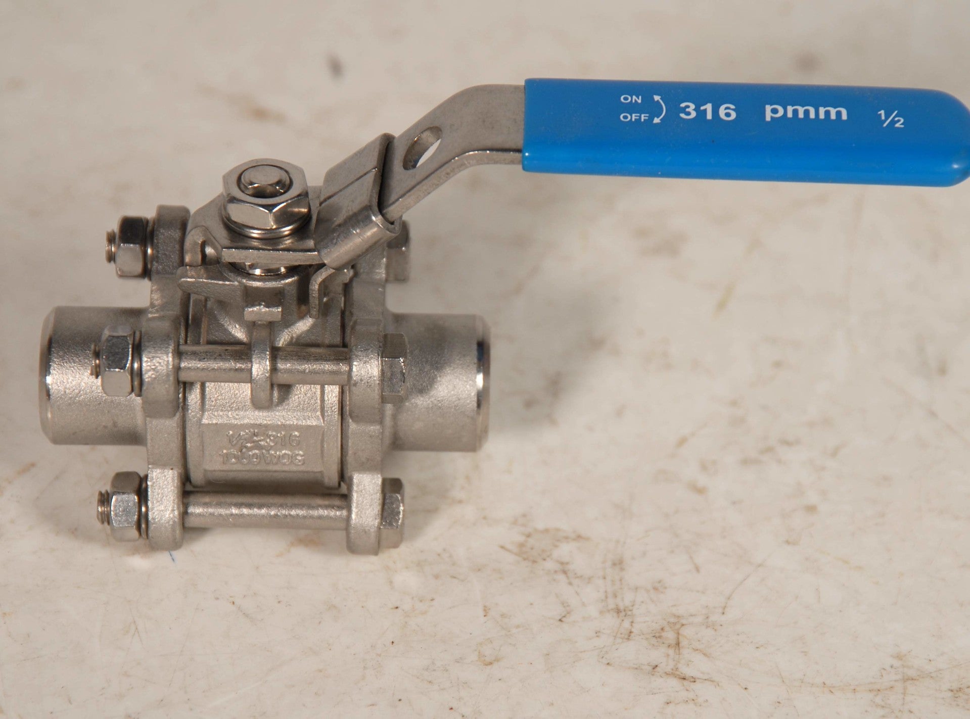 2 st RVS 3delige Kogelkraan, 15mm/22mm NIEUW