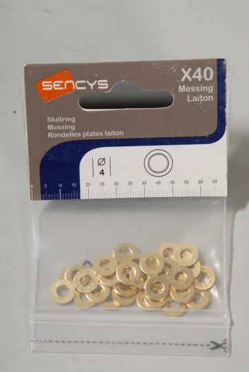 Messing Sluitringen M4