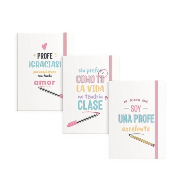 Libreta con goma profes