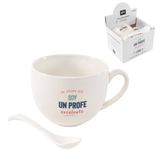 Taza con cuchara soy una profe excelente