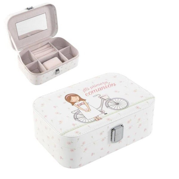 Joyero niña comunión rectangular con espejo