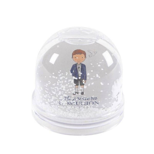 Portafotos bola de nieve comunión niño