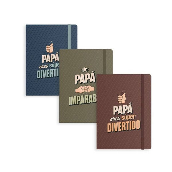 Libreta con goma Papá eres super divertido