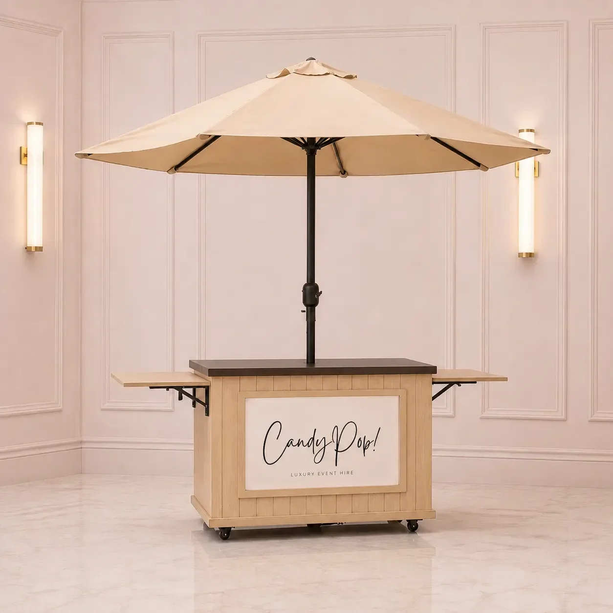 CandyPop Luxe digital dessert cart for branded events