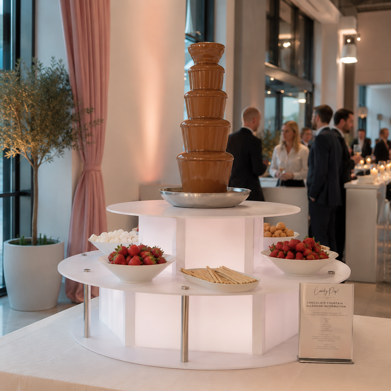 CandyPop Belgian chocolate fountain with LED base