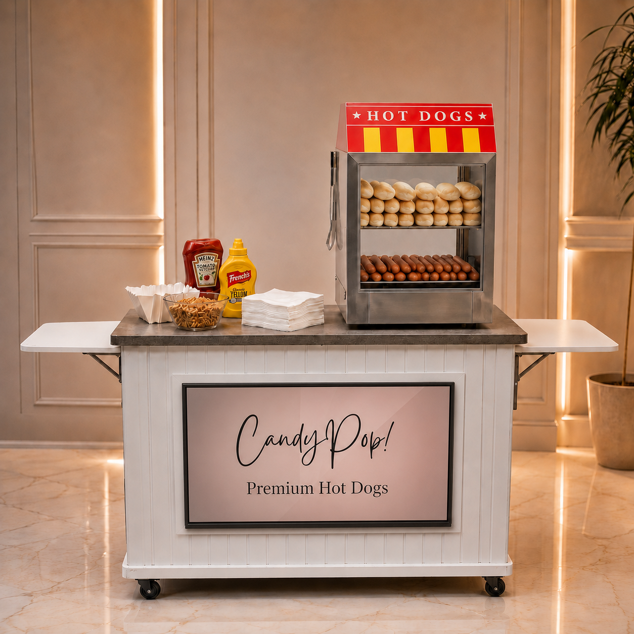 CandyPop hot dog station hire package London