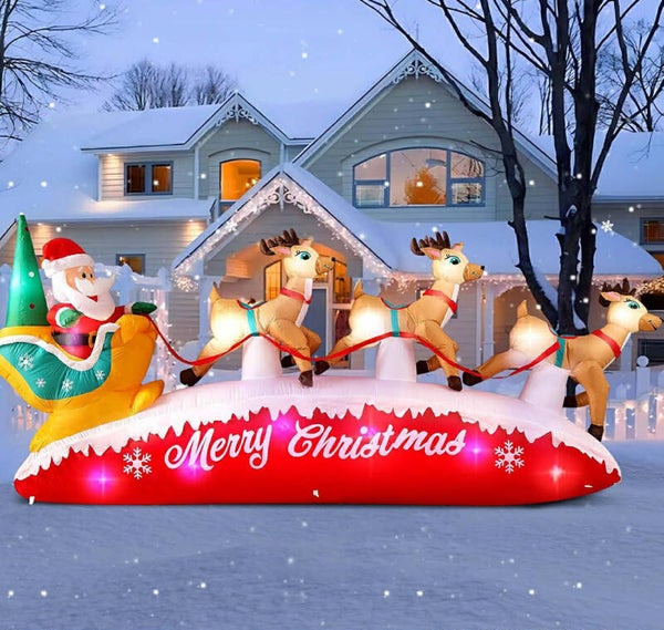 Santa Sleigh Inflatable