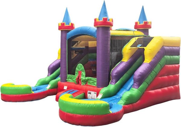 Commercial Rainbow Castle Wet/Dry