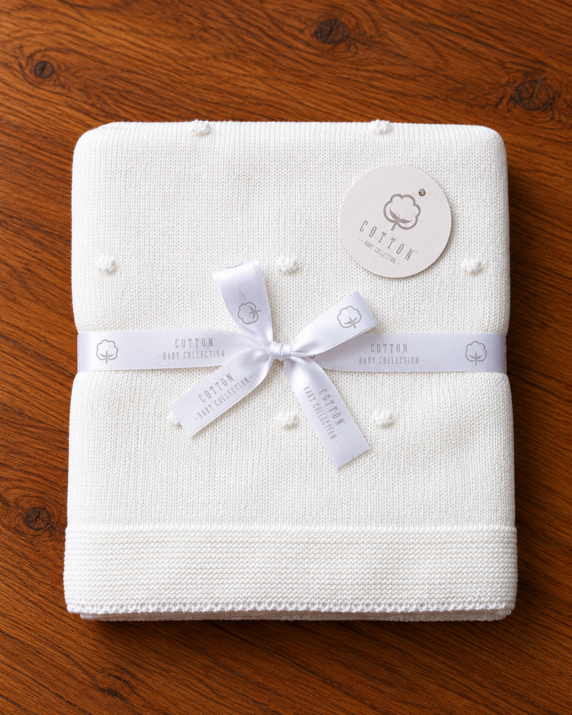 Baby Blanket 100% Cotton - Pearl (Customisation Option)
