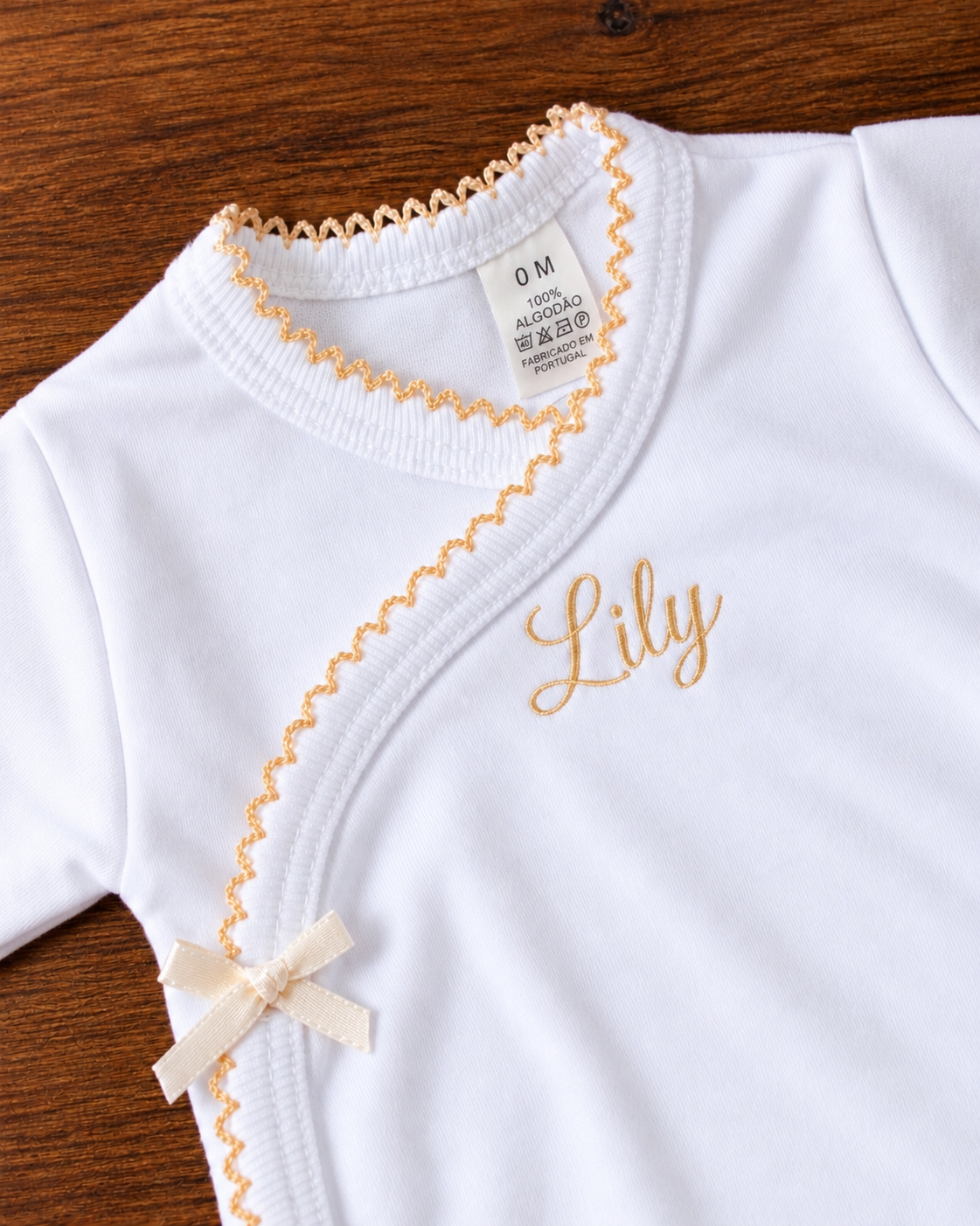 Bodysuit + Tights with Carded 100% Cotton - Gold (Customisation option)