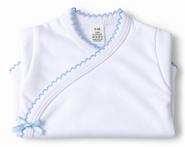 Bodysuit + Tights with Carded 100% Cotton. Blue  (Customisation option)