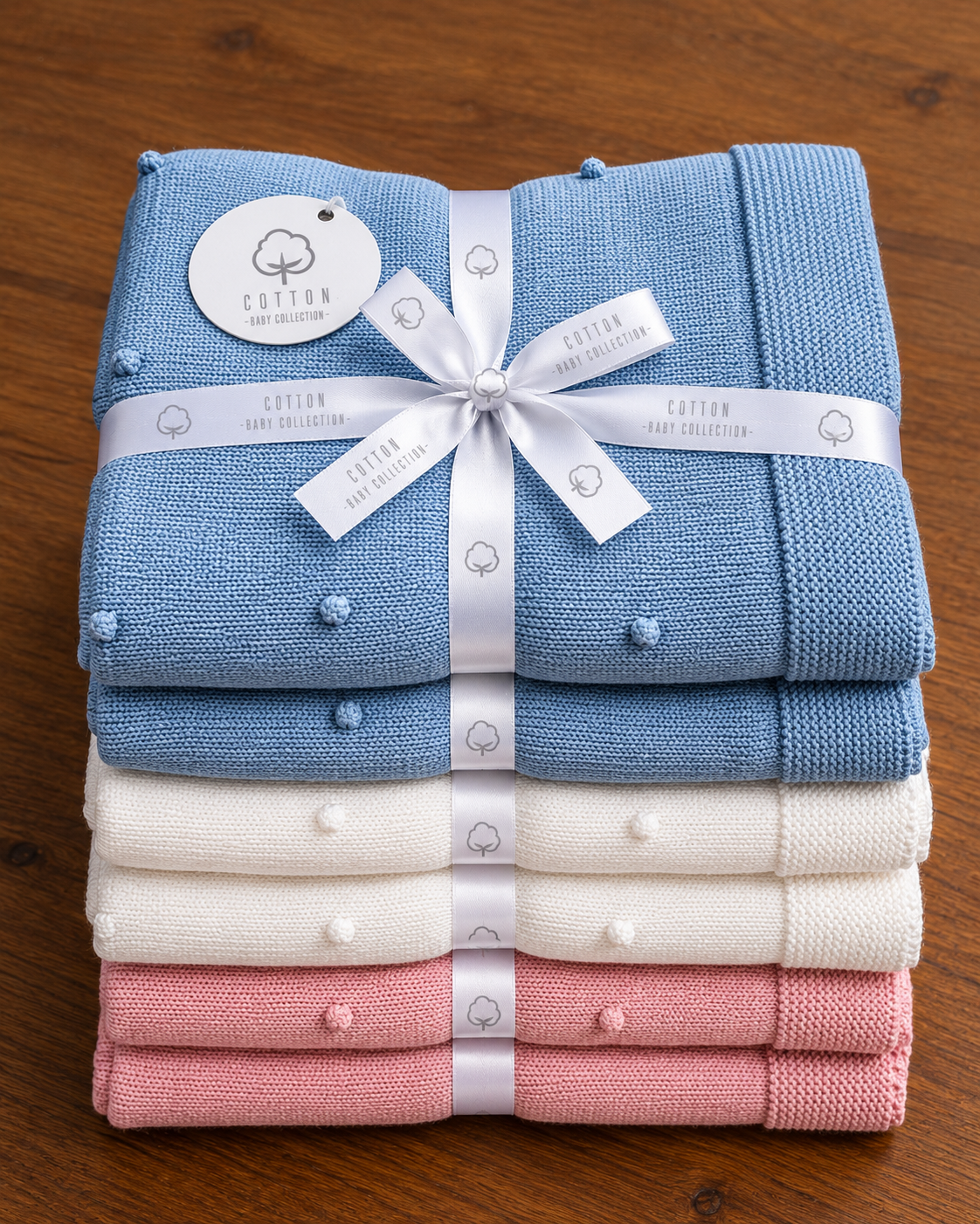 Baby Blanket 100% Cotton - Cobalt Blue (Customisation Option)
