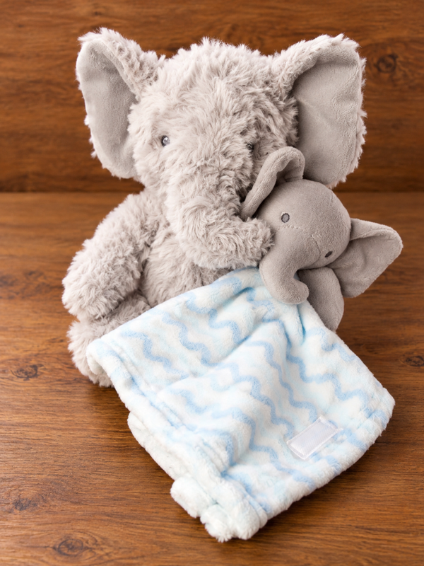 Baby Elephant Plush Toy & Comforter Set (Customisation option)