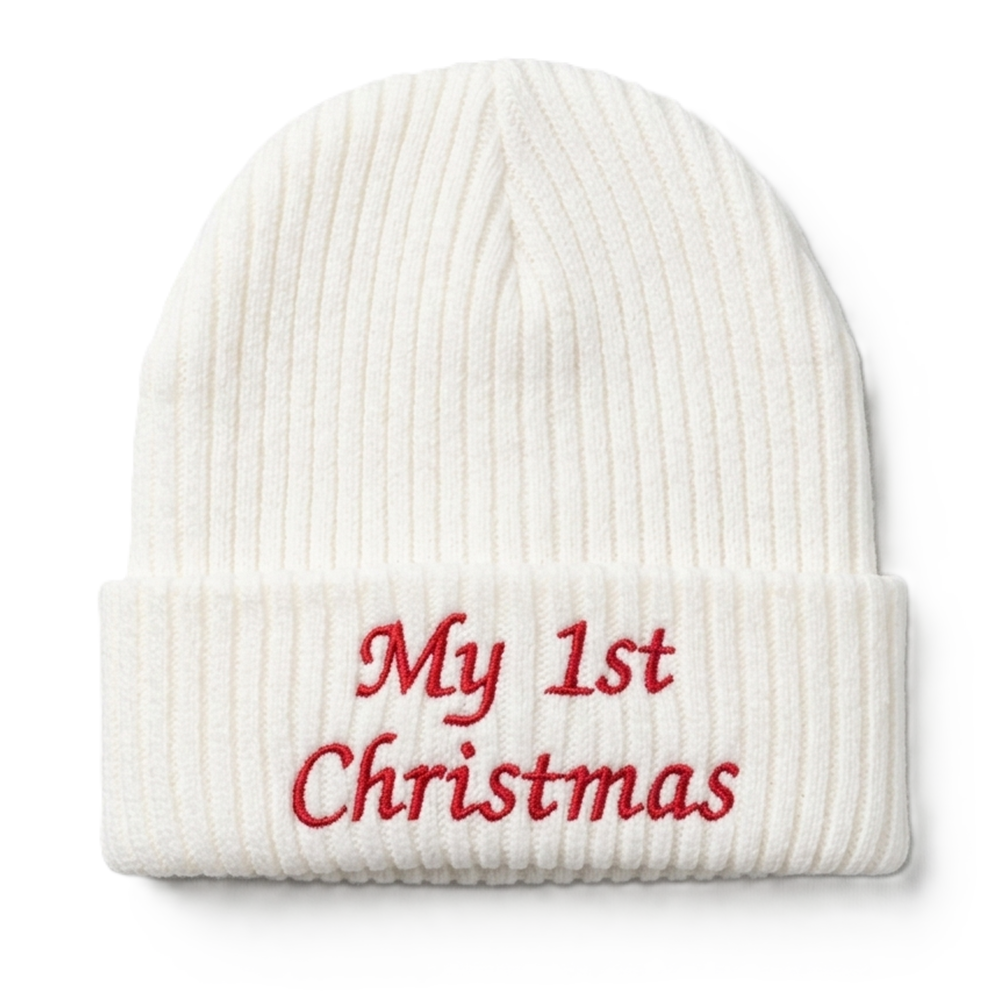 'My 1st Christmas' Knitted Hat