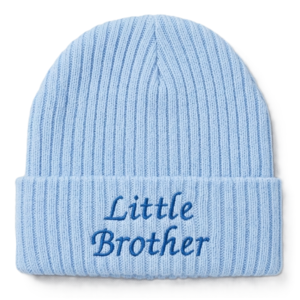 Baby Embroidered Little Brother Knitted Hat