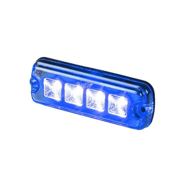LED R65 Flitser 4-LED blauw 12-24v 200cm kabel