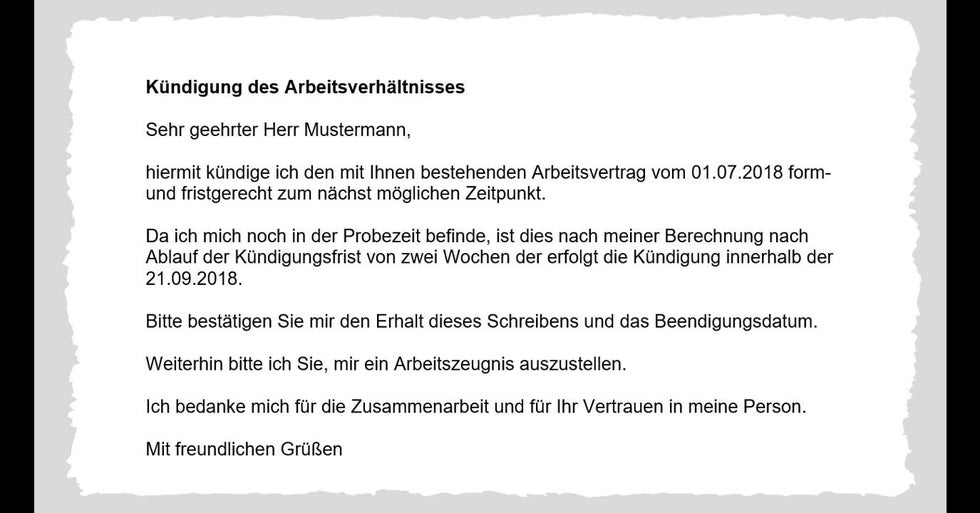Hat Man In Der Probezeit Eine Kündigungsfrist