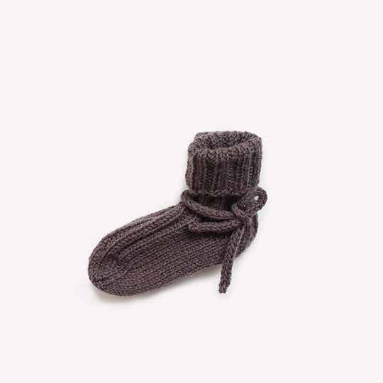 newborn socks purple taupe