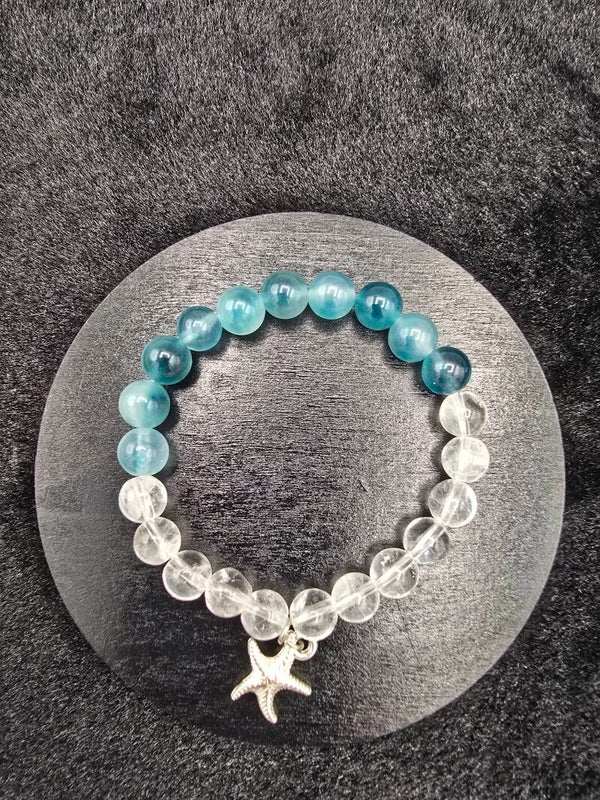 Fluorite & Clear Quartz Bracelet