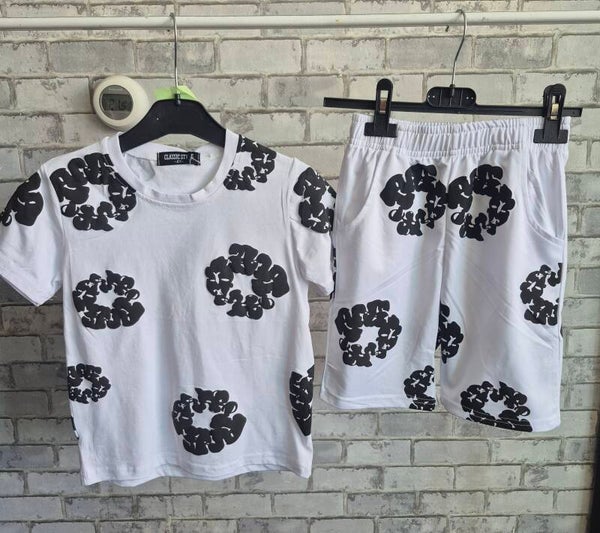 Wit bloemen set