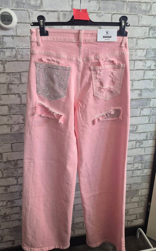 Roze dames broek