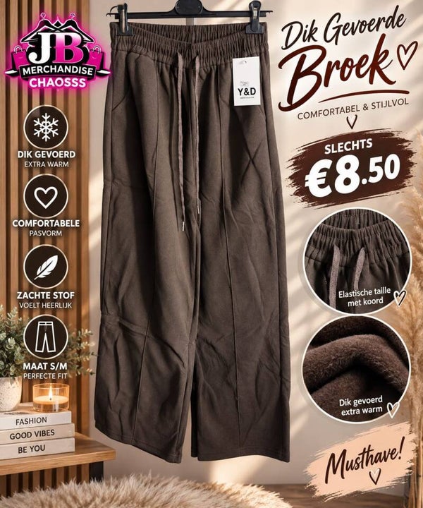 Dames broek bruin