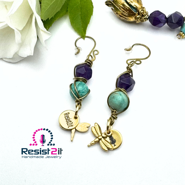 Earrings "Dragonfly"