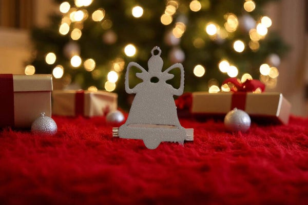 Fensterbild Weihnachtsdesign - Glocke mit Masche