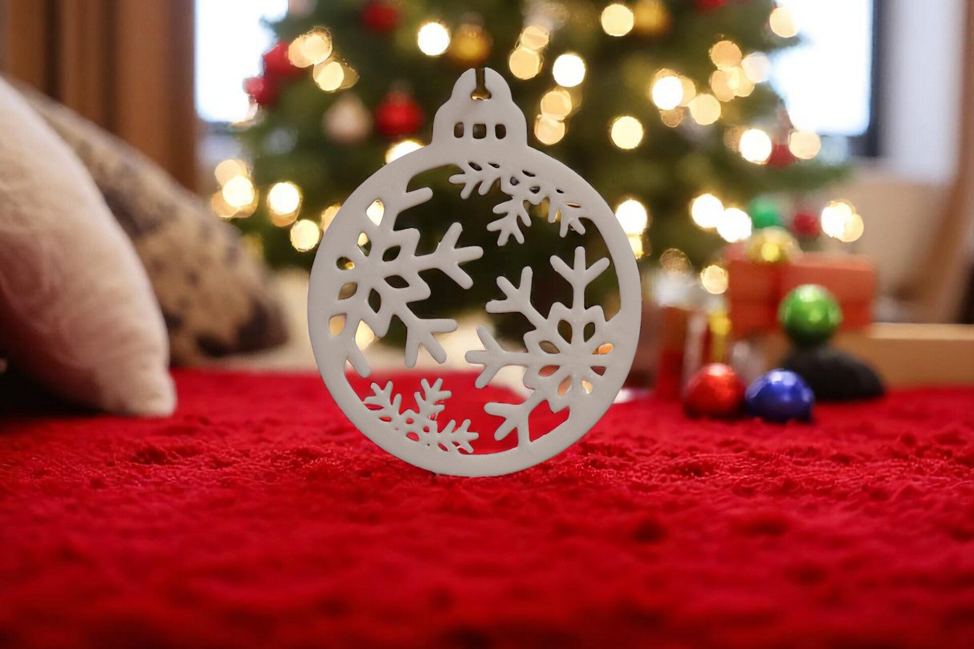 Fensterbild Weihnachtsdesign - Schneeflocken