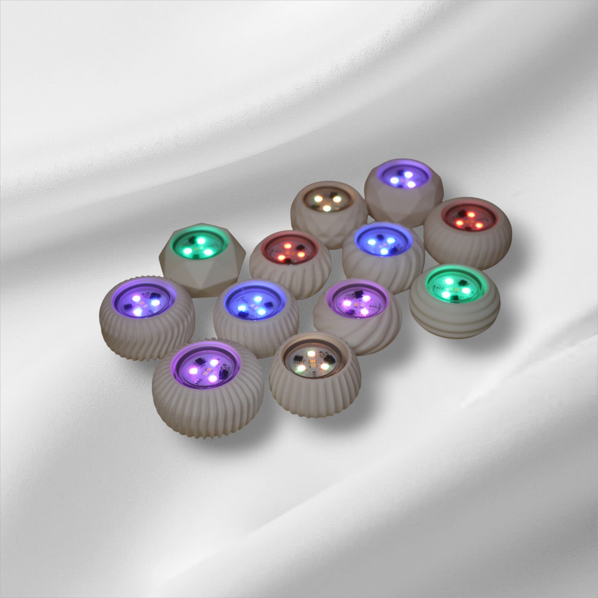 Teelicht Kerzenhalter Set mit RGB Multi Mehrfarbige LEDs