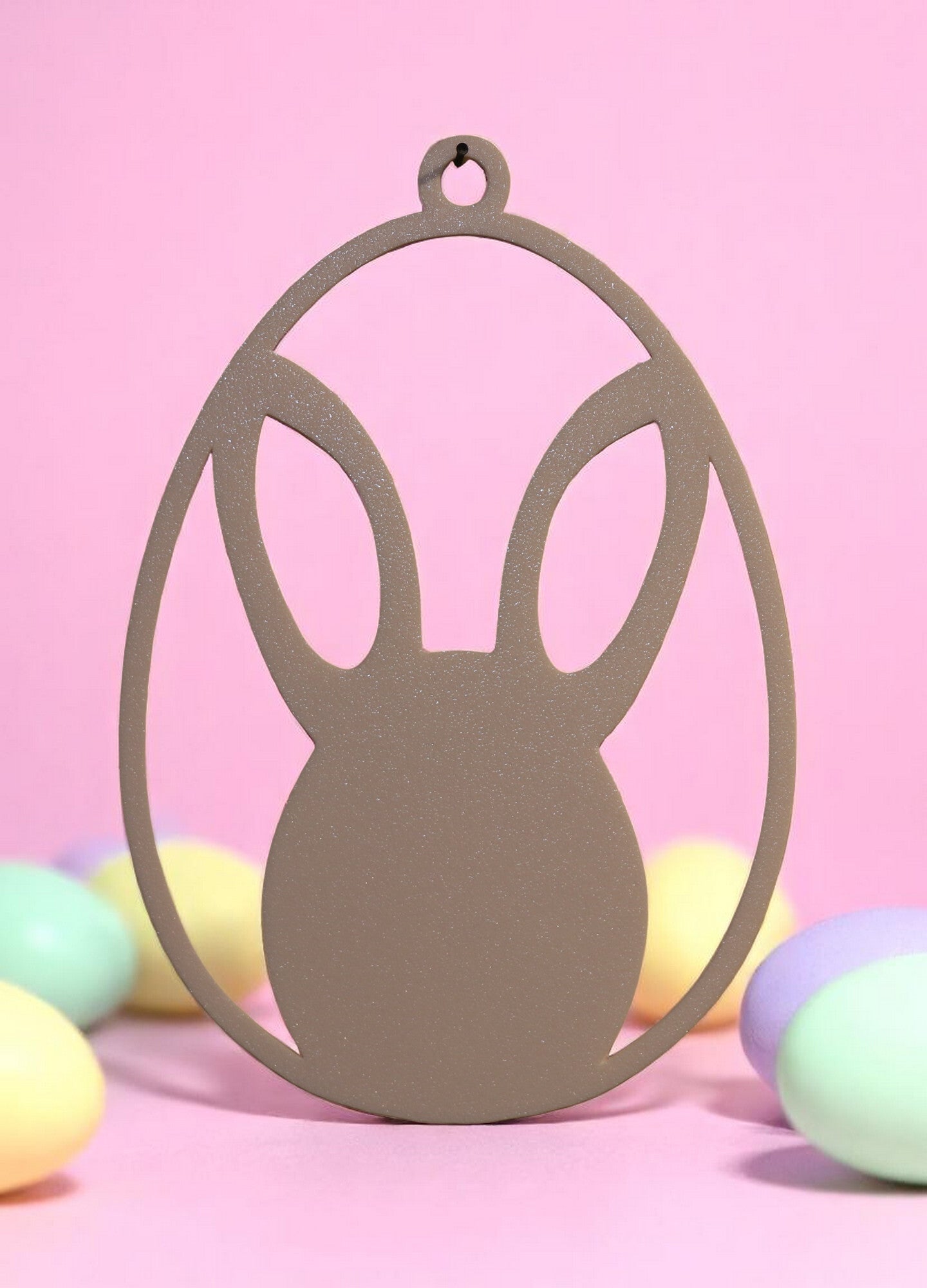 Fensterbild Osterdesign - Großes Ei mit Hase v2