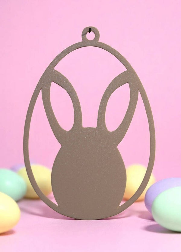 Fensterbild Osterdesign - Großes Ei mit Hase v2