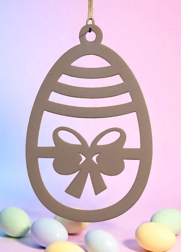 Fensterbild Osterdesign - Großes Ei mit Masche