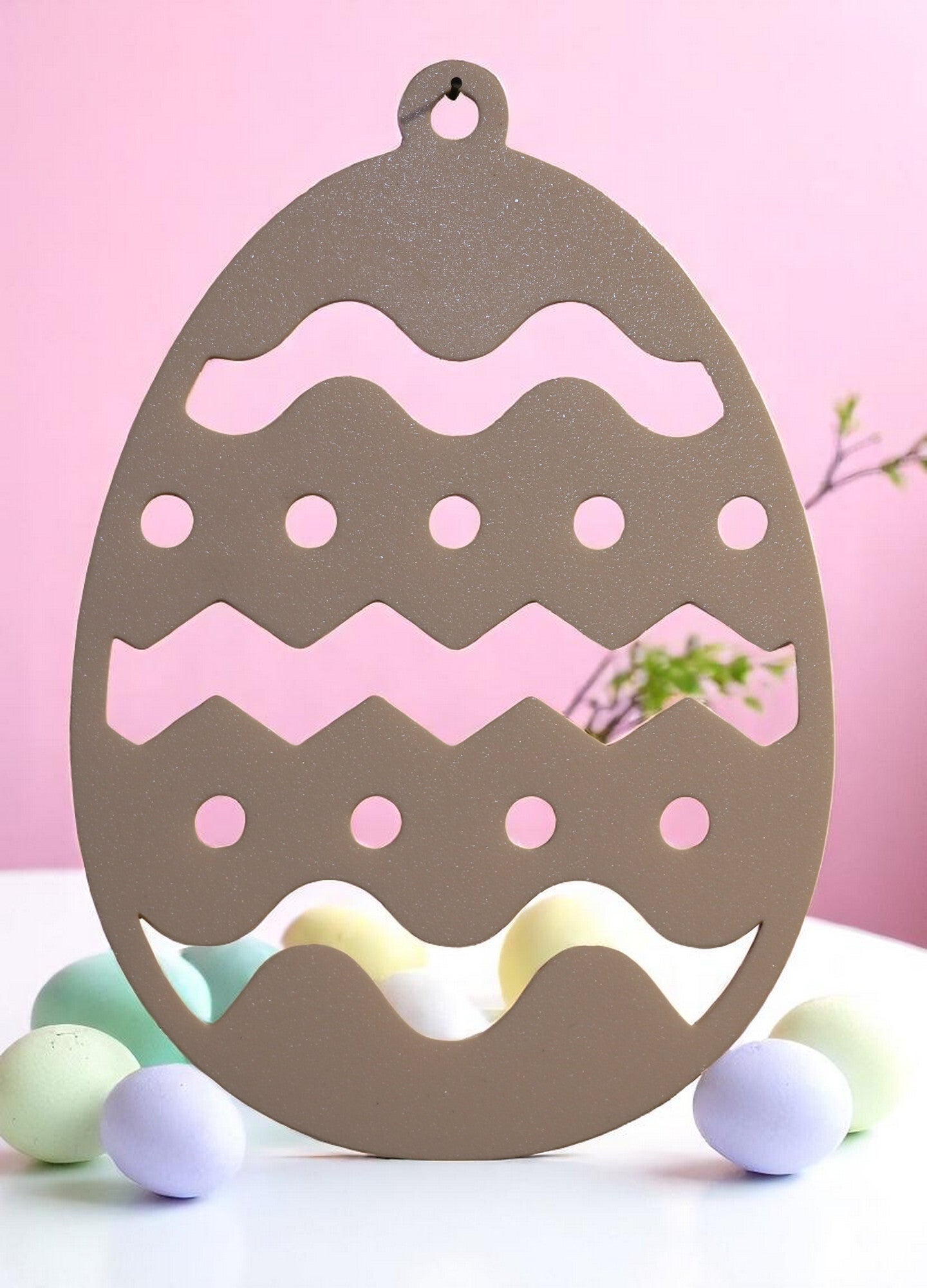 Fensterbild Osterdesign - Großes Ei mit Muster