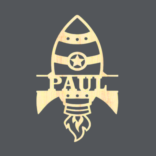 Rocket - Name Wood Art