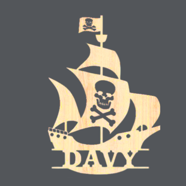 Pirates 1 - Name Wood Art