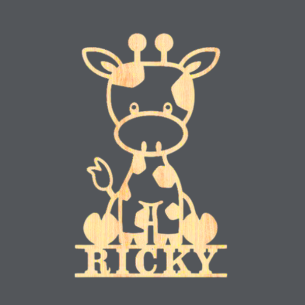 Girafe 1 - Name Wood Art