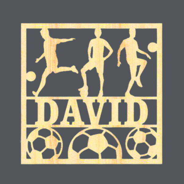 Football 1 - Name Wood Art