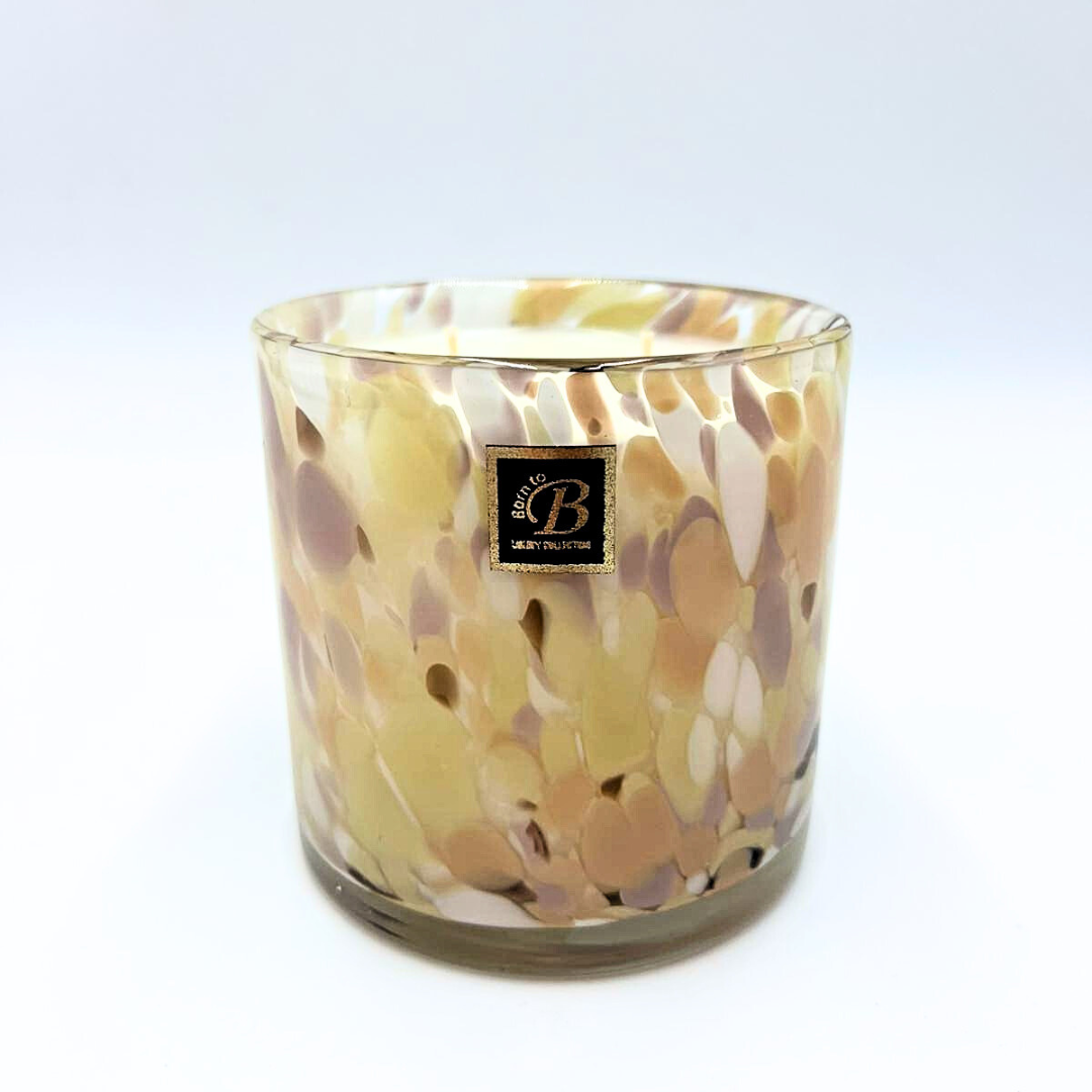 Bougie parfumée Paradise - Verre soufflé tricolore
