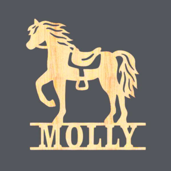 Horse 2 - Name Wood Art